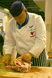 Cpl Bob Harvey from RAF Leuchars was the first ever RAF entrant and the first ever RAF Gold Medal winner in the Services Butcher of the Year competition, a traditional Army stronghold, at the Combined Services Culinary Challenge