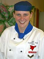 Cpl Tina Wilson from RAF Leeming was an entrant in the Inter-Service Senior Chef of the Year competition at the Combined Services Culinary Challenge