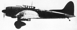 The Aichi 'Val' dive bomber was, 
alongside the 'Kate' torpedo bomber, the primary strike weapon of the Japanese carrier forces