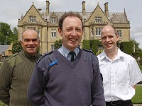 Padre Richard Lee, the new Principal of the Armed Forces Chaplaincy Centre, who brings a hat-trick of firsts to the appointment, is pictured centre.  Completing the Centre's tri-Service aspect are colleagues from the Army, the Rev Steve Parselle (left) and the Royal Navy's Rev Martyn Gough