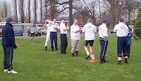 The Charity Cycle Weekend team in a Tug-of-War
