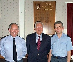 From left Group Captain Bill Gambold (Regional Commandant North), Squadron Leader Graham Davies (Wing Admin Officer, S&W Yorks. Wing) and Air Commodore Jon Chitty, (Commandant Air Cadets) at Wing HQ, Castleford