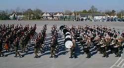 Busy at rehearsals, 200 Pipes and Drums from a variety of Regiments