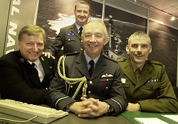 Air Marshal 
Sir Christopher Coville with the Liverpool AFCO tri-service staff