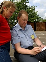 Sgt Gary Stannard with rapt pupil