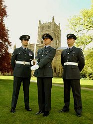 Personnel from RAF Regiment Flt, RAF Innsworth, from left, Cpl Mark Sumpter, Flt Lt Andy Marshall and Cpl Dave Brassington with the Tewkesbury Sword