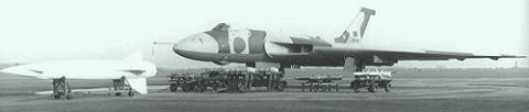 XM598 from the station archive.  Shot after the Falklands Conflict.  No Blue Steel aircraft were in service by this time, the missile was a museum piece normally kept in 2 hangar.